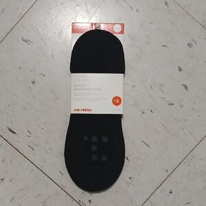 Joe Fresh Women's Black Casual Contour Anti-Slip Grippers 3 Pairs Sockettes